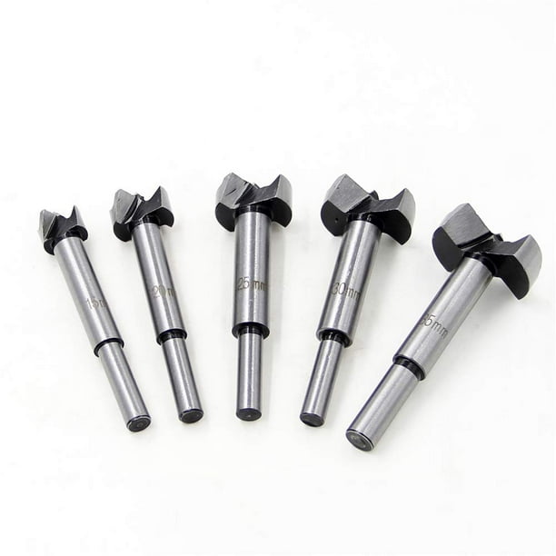 Juego de brocas para madera, 15-35mm, 5 uds., brocas de carburo, ala plana de acero de alta velocidad, bisagra de agujero de perforación, carburo cementado, carpintería de carbono