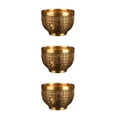 thumbnail image 2 of Maytalsory 1/2/3 Chinese Traditional Feng Shui Brass Fu Bowl Exquisite Housewarming Gift Small 3PCS, 2 of 6