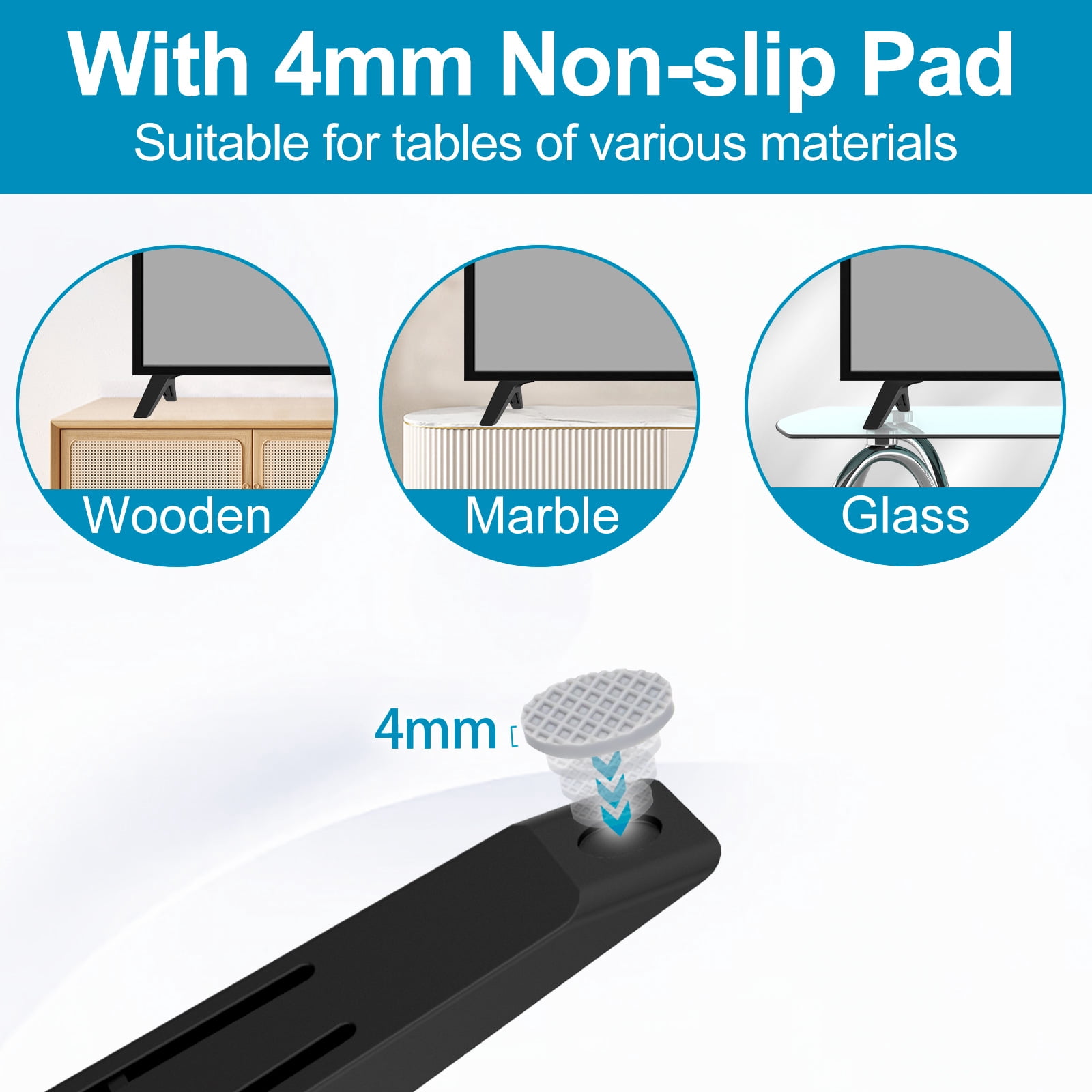 TV Stand for LG TV Legs, Only for LG 75" 82" 86" TV Models We Listed, for 75UK6500 75UK6570 75UM7570 75UN6955 75UN7370 82UM7570 82UM8070 82UN8570 86UK6500 86UK6570 86UM8070 86UN8570 with Screws