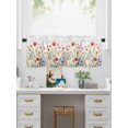 thumbnail image 5 of Valances for Windows Spring Watercolor Rod Pocket Cafe Window Treatments Valance Curtains for Kitchen Bathroom Laundry Basement Windows 42"x12", 5 of 9