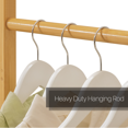 thumbnail image 6 of MoNiBloom Bamboo Modern Coat Rack, Clothes Storage Shelf, Hanging Rod, Natural, for Bedroom Entryway, 6 of 11