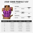 thumbnail image 5 of Bixox Women's Purple Black Buffalo Plaid Pattern Fitness Navel Tank Top U-Back Yoga Tank Top Sweatshirt Sports Bra, 5 of 7