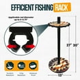 thumbnail image 2 of Rush Creek Creations 16-Rod Fishing Rack - Americana Finish, Floor Storage Organizer, 2 of 7