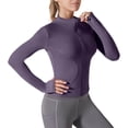 thumbnail image 2 of Sentmoon Chandails de Pêche pour Femmes Séchage Rapide Hauts Athlétiques pour Femmes Manches Longues Col Ras du Cou avec Fermeture Éclair Doux Coupe Régulière Vêtements UPF Femmes pour Gym et Tennis TTG, 2 of 7