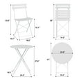thumbnail image 2 of Patio Table and Chairs Set of 2, 3 Piece Patio Bistro Sets, Small Outdoor Furniture Dining Set with Coffee Table, Metal Balcony Furniture Sets for Apartments/Porch/Pool/Garden/Backyard/ Deck, 2 of 8