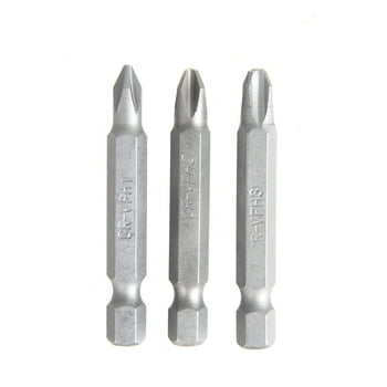 Hyper Tough 3-Pack, 2 inch Phillips Screwdriver Bits AU85040K, Phillips sizes, Ph1, Ph2 and Ph3