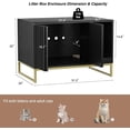thumbnail image 4 of Vabches Hidden Cat Litter Box Enclosure Furniture, Multi-Functional Cat Washroom Bench with Cat Scratching Pad and Fluted Doors, 4 of 9