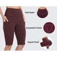 thumbnail image 6 of Sociala Knee Length High Waisted Bike Shorts for Womens Tummy Control Shorts With Side Pockets Workout Athletic Running Shorts, 6 of 6