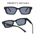 thumbnail image 3 of Trendy Style UV400 Protection Square Frame Ladies Eyeglasses Rectangle Sunglasses Retro Sun Glasses Sunglasses for Women TEA, 3 of 8