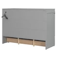 thumbnail image 4 of Queen Size Murphy Bed Wall Bed with drawer and a set of Sockets & USB Ports, Gray, 4 of 27