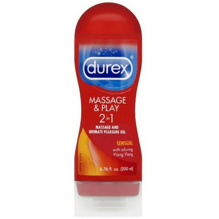 Durex Massage & Play 2-in-1 Massage Gel & Personal Lubricant, Sensual 6.76 oz (Pack of (Best Lubricant For Perineal Massage)