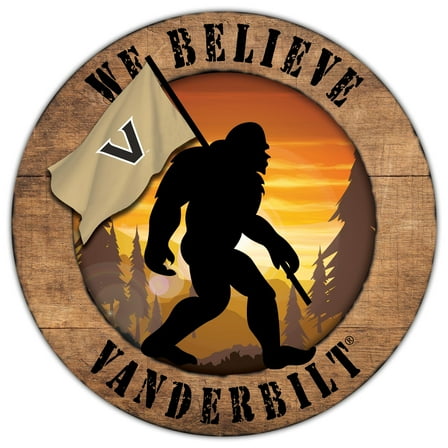 Vanderbilt Commodores 12'' We Believe Bigfoot Circle Sign