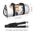 thumbnail image 2 of Lsque Sml Jeffy Pattern Foldable Sports Gym Bag with Wet Dry Pocket, Ultralight Travel Bag, Large Capacity Duffel Bag, Splash Proof Carry on Bag, Overnight Bag, Weekender Bag for Travel, 2 of 6