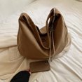 thumbnail image 2 of Hobo Bag Deerskin Retro Mujer Gran Capacidad Nuevo Otoño E Invierno Versátil Debe (Caqui), 2 of 9