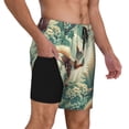 thumbnail image 2 of Balery Forest squirrel surreal Mens Swim Trunks Swim Shorts for Men Quick Dry Inseam Beach Shorts with Compression Liner Pocket-Medium, 2 of 9