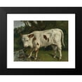 thumbnail image 2 of Gustave Courbet 24x19 Black Modern Framed Museum Art Print Titled - White Calf, 2 of 5