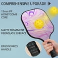 thumbnail image 2 of Pickleball Paddles Set Of 2, Fiberglass Surface, Liquid & Marble Print, 4 Balls & Bag, 2 of 5