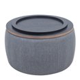 thumbnail image 6 of Upholstered Coffee Table with Wooden Lid, 2 in 1 Function End Table Footstool for Living Room Office, Function Circle Storage Ottoman, 25.5"x25.5"x14.5", Dark Grey, 6 of 6
