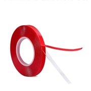 Angle View: Suzicca Acrylic Double Sided Adhesive Sticker 5mm 3 Meters Car Auto Tape Heavy Duty Mounting Tape Clear Weatherproof Heat Resistance Industrial Outdoor Tape