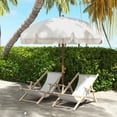 thumbnail image 2 of Outsunny 6.2' Ruffled Beach Umbrella with Carry Bag, Vent, Light Grey, 2 of 10
