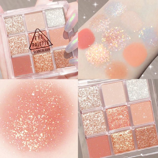 Paleta De Sombras De Ojos JADED De 9 Colores Mate Pearl Glitter Gao Jiahui unisex