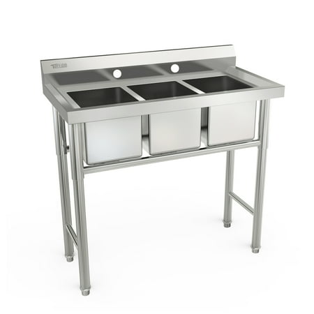 Compartment Bar Sink - Ktaxon Heavy Duty 39