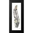 thumbnail image 2 of Tre Sorelle Studios 9x18 Black Modern Framed Museum Art Print Titled - Tribal Feather Neutral Panel III, 2 of 5