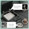thumbnail image 6 of 114" Modular Sectional Sofa with Bluetooth Speakers, Console Table & Ottoman , Upholstered Corduroy L Shaped Couch with USB Charger and Cup Holders for Living Room, 330LBS/Seat, Dark Gray, 6 of 8
