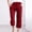 Red, variant on jjayotai Womens pants Clearance Saving Capri Pants for Women, Casual 2024 Summer Drawstring Elastic High Waist Linen Trousers Trendy Wide Leg Plus Size Lounge Capris With Pockets