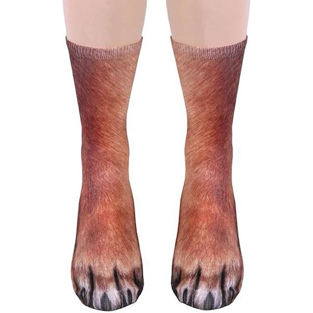 Interesante regalo de Navidad, novedoso, calcetines con garras de animales en 3D, calcetines largos para adultos y adolescentes, regalo de elefante blanco