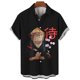 thumbnail image 3 of Camisas japonesas de gato bushido para hombres, ropa con estampado 3D, camisas hawaianas de playa, blusas de manga corta Y2K, ropa vintage, blusa con solapa, 3 of 5