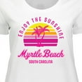 thumbnail image 4 of Inktastic Summer Enjoy the Sunshine Myrtle Beach South Carolina Pink Women's Plus Size T-Shirt, 4 of 5
