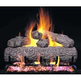 Barton 24inch Fireplace Log Grate Split Oak Wood Vented Natural