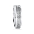 thumbnail image 3 of Mens Diamond Wedding Ring Solitaire Round Brilliant Cut Brushed White Gold Band, 3 of 4