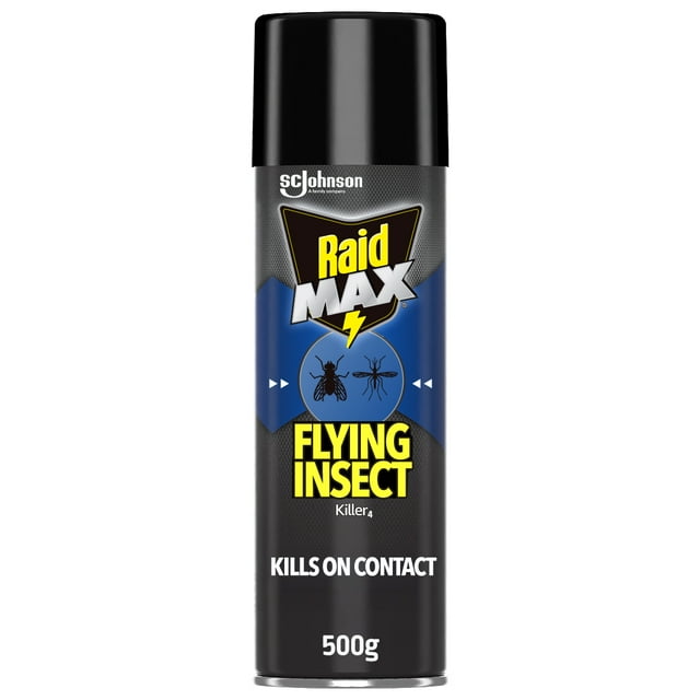 Raid Max Flying Insect Killer, Kills Listed Bugs on Contact, 500g