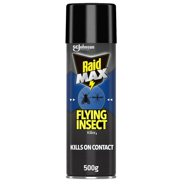 Raid Max Flying Insect Killer, Kills Listed Bugs on Contact, For Indoor and Outdoor Use, 500g, 500g