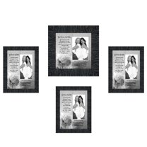 Picture Frame Set, 4 Piece Customizable Gallery Multi pack, 3-5x7, 1-8x8, for Tabletop or Wall Display
