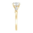 thumbnail image 2 of Unique Moments Women's 2.50 ctw Round-Cut Side Baguette Lab Grown Vintage Diamond Engagement Ring 10KT Yellow Gold, 2 of 5