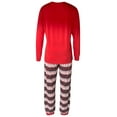 thumbnail image 3 of Family Matching Christmas Pajamas Set, Xmas Tree Letter Print Round Neck Long Sleeve Tops Plaid Long Pants for Parents Kids, 3 of 10