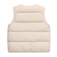 thumbnail image 5 of YUANxueke Kids Lightweight Crewneck Puffer Vest Sleeveless Padded Gilet Fall Winter Warm Quilted Vest,Beige,3-4 Years, 5 of 7