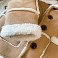 thumbnail image 6 of XXWXYD Girls Faux Leather Jacket with Faux Fur Fleece Lined Parka, Winter Thick Warm Coat Button Up Outerwear for Kids, Cozy Heavy Duty Windproof Cold Weather Fashion, 6 of 7