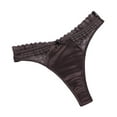 thumbnail image 3 of HAOTAGS Women's Underwear Thong Panties,Lace Waist Stretchable Solid Causal Thong Panties Black S, 3 of 3