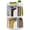 2 Tier, 25.6" H White, variant on 2 Tier Rotating Bookshelf Tower, Spinning Bookcase Lazy Susan, Revolving 360 Book Shelf Storage Round Carousel, Vertical Rotate Turning Spiral Corner Organizer, White