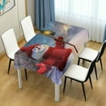 thumbnail image 6 of SKYSONIC 60"x60" Square Tablecloth with Christmas Snowman Oil Lamp Prints, Anti-Wrinkle and Smooth Table Cloth for Kitchen/Home/Dinning Wedding Decoration, 6 of 7