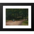 thumbnail image 2 of Paul Peel 24x19 Black Modern Framed Museum Art Print Titled - Feeding Birds in the Park (1889), 2 of 5
