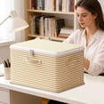 thumbnail image 4 of Foldable Fabric Storage Box with Drawers for Wardrobe Organization | Lockable Toy and Blanket Organizer, 4 of 6