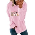 thumbnail image 4 of Craaazy Christmas Hoodie for Women Xmas Tree Printed Xmas Santa Graphic Hooded Sweatshirt Gifts, 4 of 6