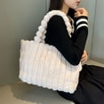 thumbnail image 3 of 1 bolso de mano retro de gran capacidad, bolso de mano de moda para estudiantes, bolso de viaje sencillo de felpa, 3 of 5