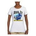 thumbnail image 2 of Reel It Like You Stole It Womens Graphic T-Shirt, White, Large, 2 of 3