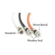6 Foot Black - Solid Copper Coax Cable - RG6 Coaxial Cable with Connectors, F81 / RF, Digital Coax for Audio/Video, Cable TV, Antenna, Internet, Satellite, 6 Feet (1.8 Meter)